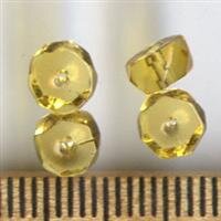 5mm Glasperlen Rondell Facetiert Light Topaz