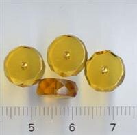 10mm Glasperlen Rondell Facetiert Bernstein
