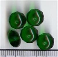 Glasperlen Rondell Facettiert Emerald