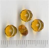 Glasperlen Rondell Facettiert Topaz