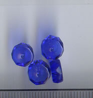 8mm Glasperlen Rondell Facettiert Blau