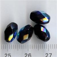Facettiert Oval Schwarz AB