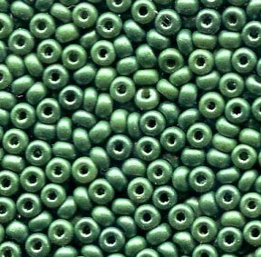 2,6mm Rocailles Grün Metallic Matt