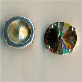 14mm Swarovski Rivoli gefasst Greige
