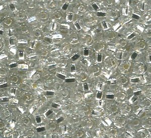 2,2mm Rocailles Crystal mit Silbereinzug 78102