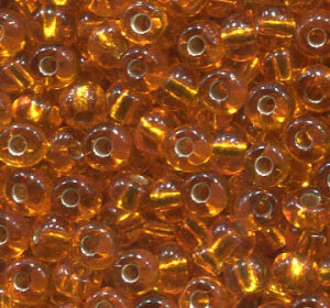 5mm Rocailles Orange mit Silbereinzug 97000