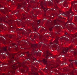 5mm Rocailles Rot Transparent 90070