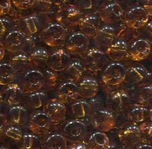 5mm Rocailles Braun Transparent 10090