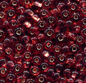 3,2mm Rocailles Rosarot mit Silbereinzug