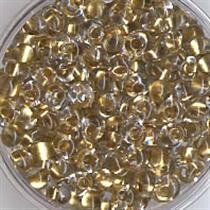 4mm Rocailles Tropfen Klar Gold