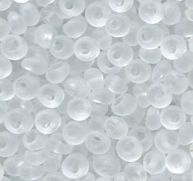2,6mm Tropfen Rocailles Klar Matt 00050