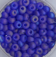 4mm Rocailles Tropfen Blauviolet Rainbow Matt