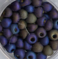 6mm Rocailles Tropfen Rainbow Metallic Matt
