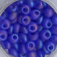 6mm Rocailles Tropfen Blauviolet Rainbow Matt