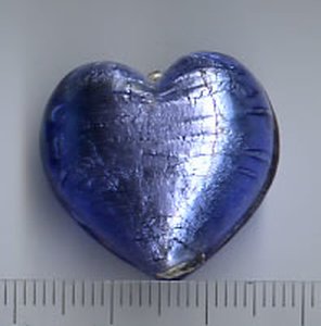 Muranoglas Herz Blau