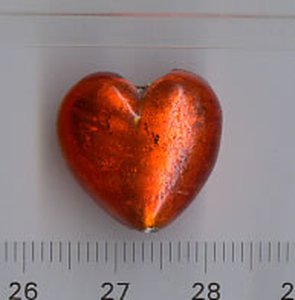 Muranoglas Herz Rot