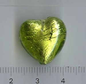 Muranoglas Herz Grün