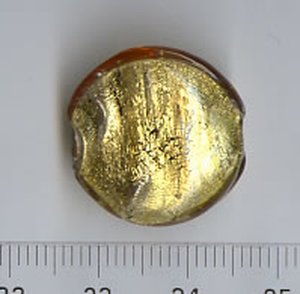 Muranoglas Scheibe Gold
