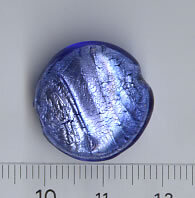 Muranoglas Scheibe Blau