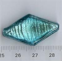 Muranoglas Raute Blaugrün