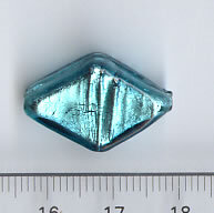 Muranoglas Raute Blaugrün