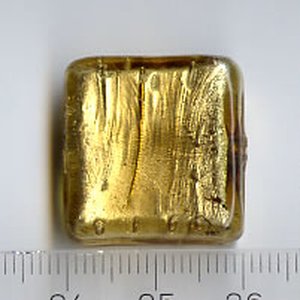Muranoglas Quadrat Gold