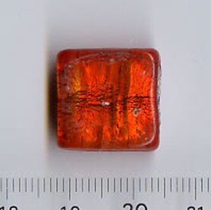 Muranoglas Quadrat Rot