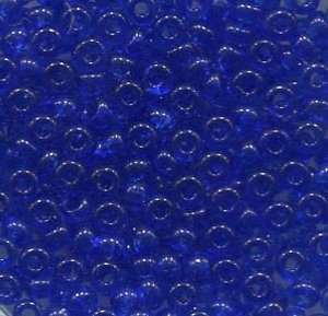 2,6mm Rocailles Dunkellblau Transparent