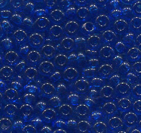 2,6mm Rocailles Dunkelblau Transparent