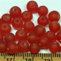 6mm Glasperlen Rot Matt