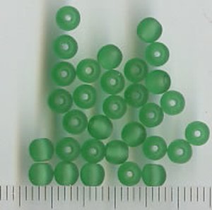 4mm Glasperlen Grün Matt