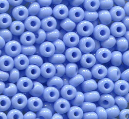 2,6mm Rocailles Opak Hellblau glänzend 33000