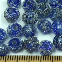 Glasperlen Blau transparent