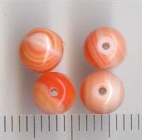 Glasperle Orangerot