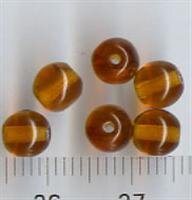 6mm Glasperlen Braun Transparent