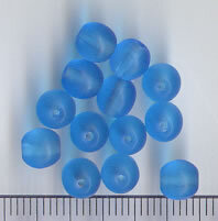 Glasperlen Hellblau Matt