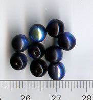 6mm Glasperlen Schwarz AB