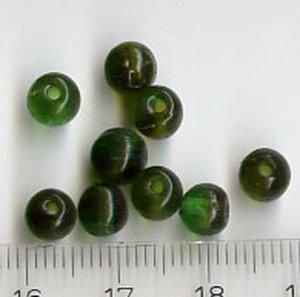 6mm Glasperlen Grün meliert