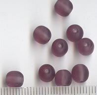 6mm Glasperlen Violet Matt