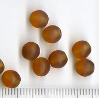 6mm Glasperlen Braun Matt
