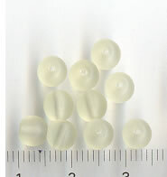 6mm Glasperlen Cremegelb Matt