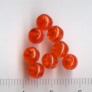 6mm Glasperlen Orange Inside Cracket