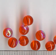 6mm Glasperlen Orange AB