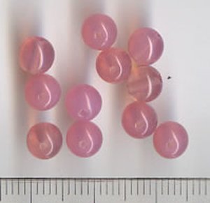 6mm Glasperlen Opalrosa Meliert