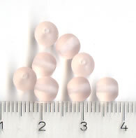 6mm Glasperlen Rosa Matt