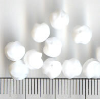 7mm Glasperlen Weiß