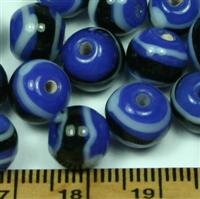 Glasperlen Blau-Weiß-Schwarz