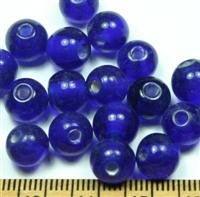 8mm Glasperlen Dunkelblau