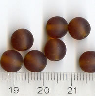 8mm Glasperlen Braun Matt