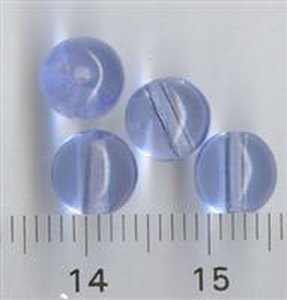 7mm Glasperlen Hellblau Transparent